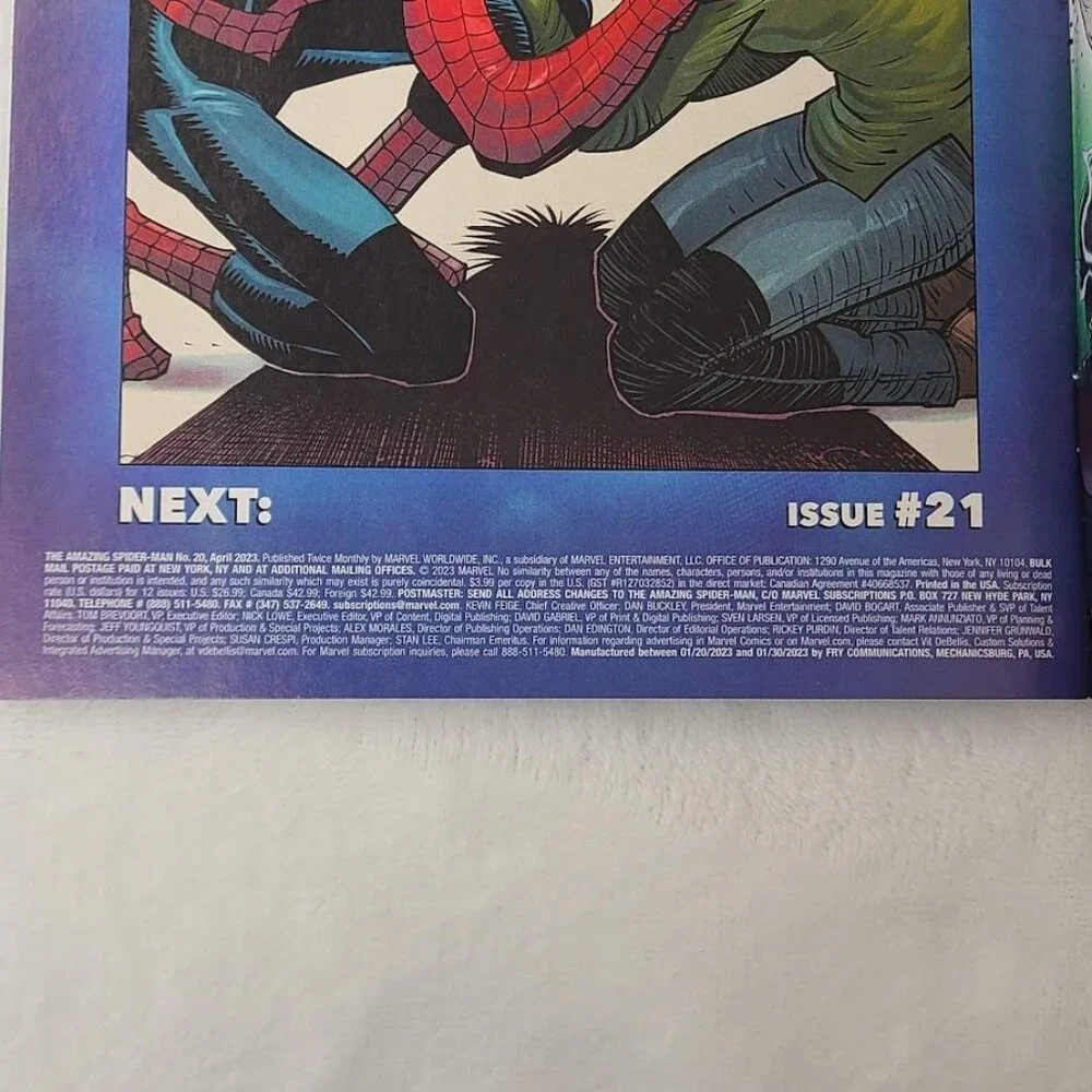 Amazing Spider-Man 20 Marvel Comics 2023 VF/NM 9.0 John Romata Jr Cover A - Picture 5 of 16